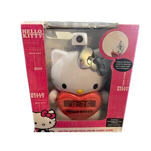 Rare Sanrio Hello Kitty Alarm Projector AM/FM Clock Radio New Unopened Box